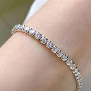 Silver-Plated Tennis Bracelet